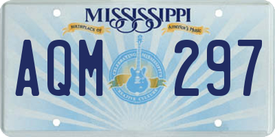 MS license plate AQM297
