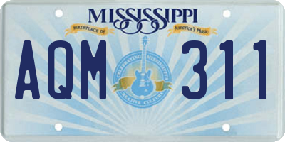 MS license plate AQM311
