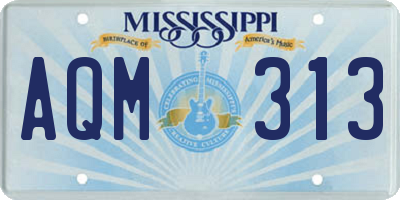 MS license plate AQM313