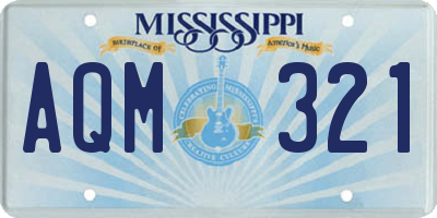 MS license plate AQM321