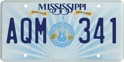MS license plate AQM341