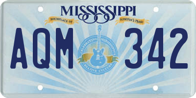 MS license plate AQM342