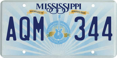 MS license plate AQM344