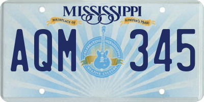 MS license plate AQM345