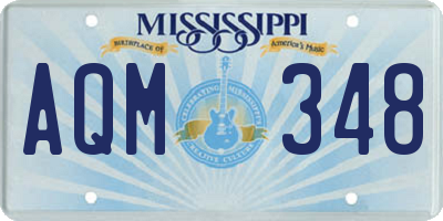 MS license plate AQM348