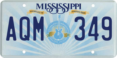 MS license plate AQM349