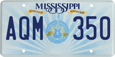 MS license plate AQM350