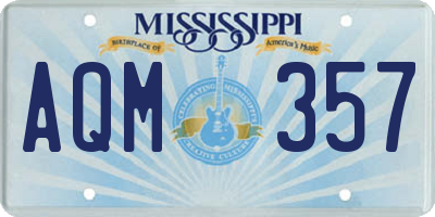 MS license plate AQM357