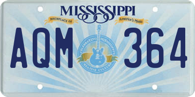 MS license plate AQM364