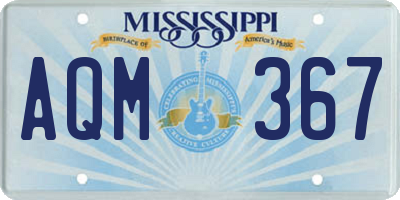 MS license plate AQM367