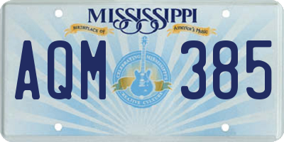 MS license plate AQM385