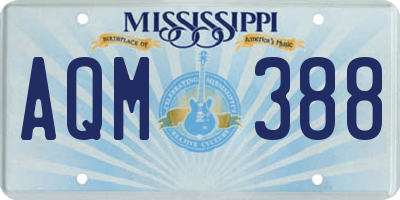 MS license plate AQM388