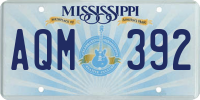 MS license plate AQM392