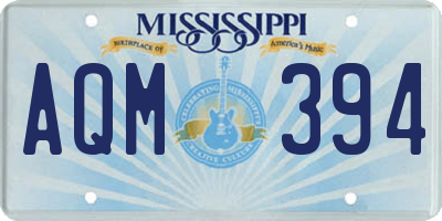 MS license plate AQM394