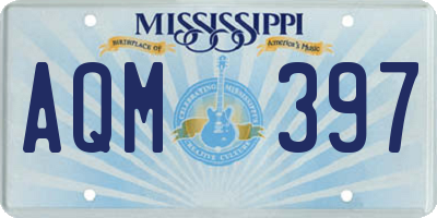 MS license plate AQM397