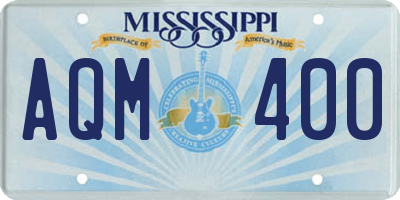MS license plate AQM400