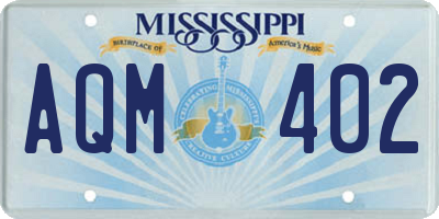MS license plate AQM402