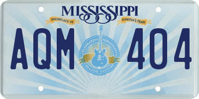 MS license plate AQM404
