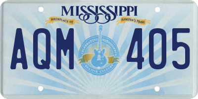 MS license plate AQM405