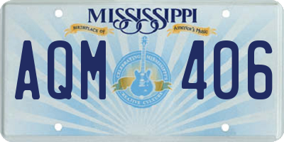 MS license plate AQM406