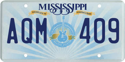 MS license plate AQM409