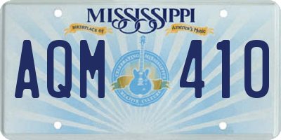 MS license plate AQM410