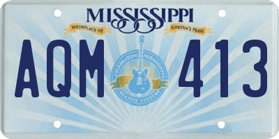 MS license plate AQM413