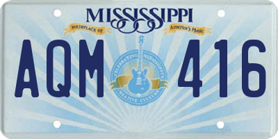 MS license plate AQM416