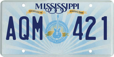MS license plate AQM421
