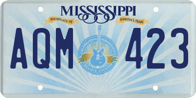 MS license plate AQM423