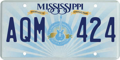 MS license plate AQM424