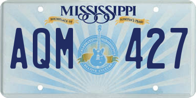 MS license plate AQM427