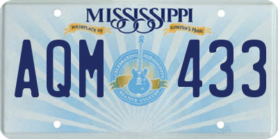 MS license plate AQM433