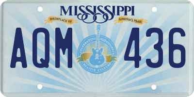 MS license plate AQM436