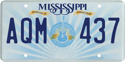 MS license plate AQM437