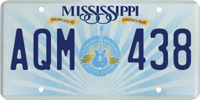 MS license plate AQM438