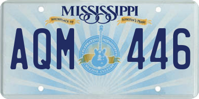 MS license plate AQM446