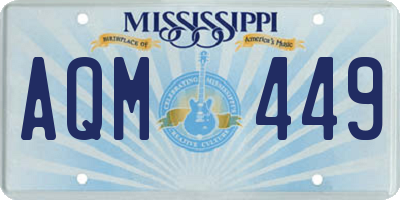 MS license plate AQM449