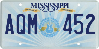 MS license plate AQM452