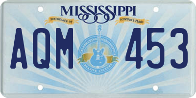 MS license plate AQM453