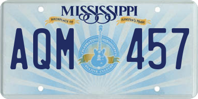 MS license plate AQM457