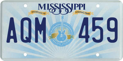 MS license plate AQM459