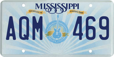 MS license plate AQM469