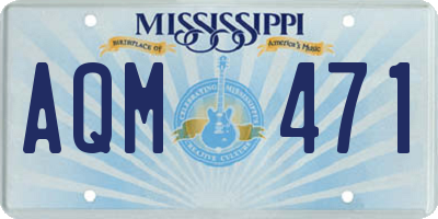 MS license plate AQM471