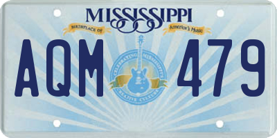 MS license plate AQM479