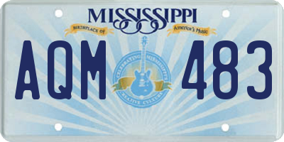 MS license plate AQM483