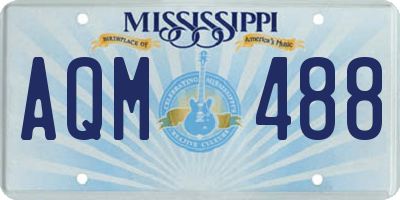MS license plate AQM488