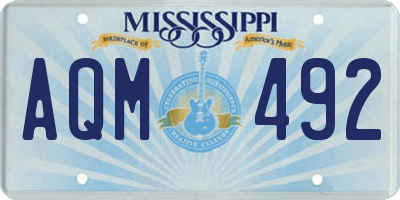 MS license plate AQM492