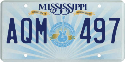MS license plate AQM497