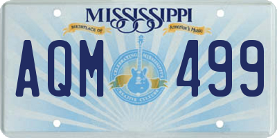 MS license plate AQM499